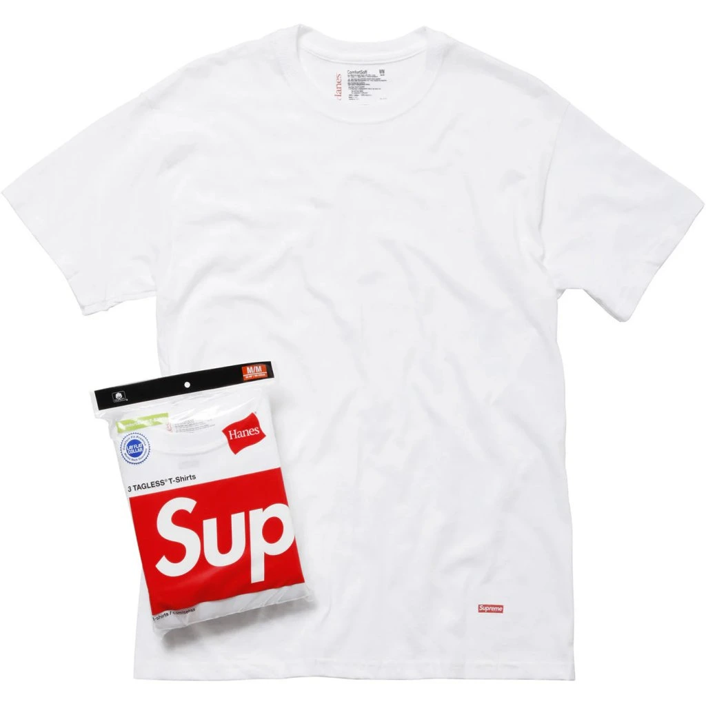 SUPREME HANES TEE WHITE