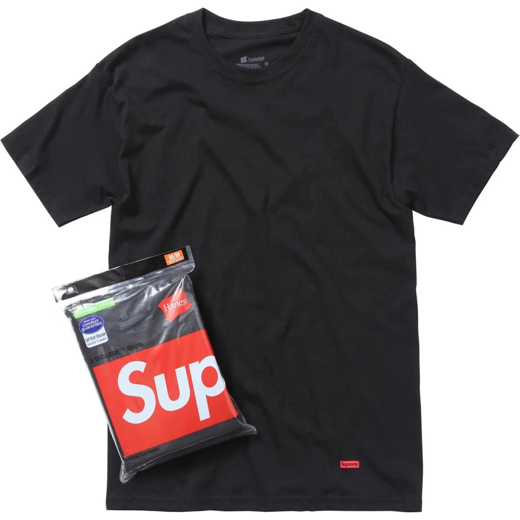 SUPREME HANES TEE BLACK
